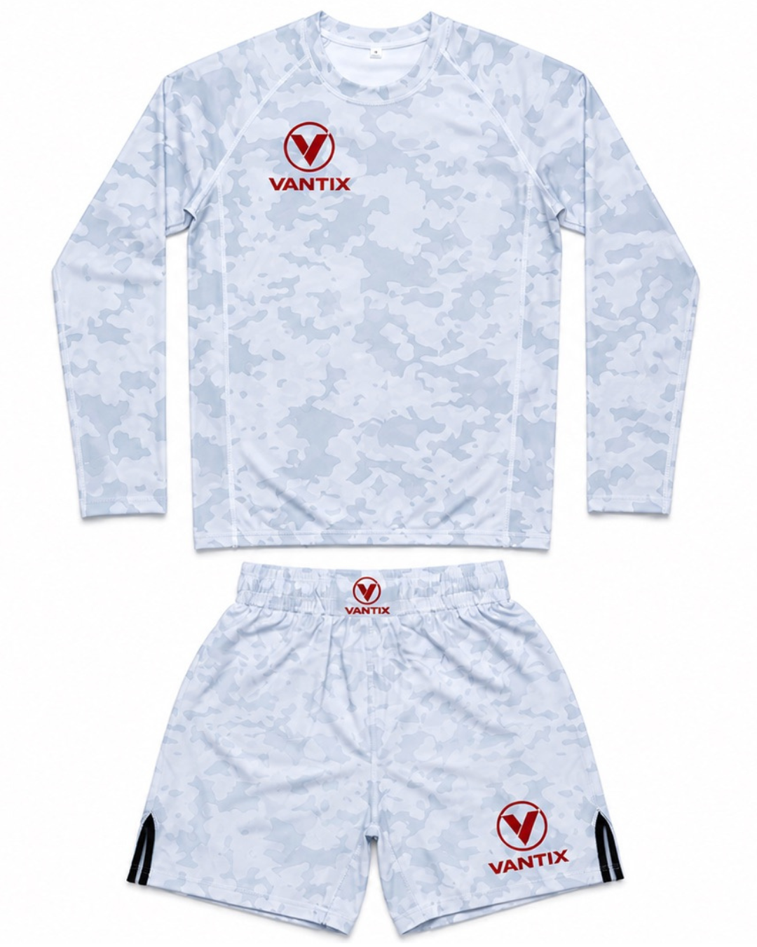 VANTIX ORIGINS Rash Guard & Shorts Set – Grey Camo